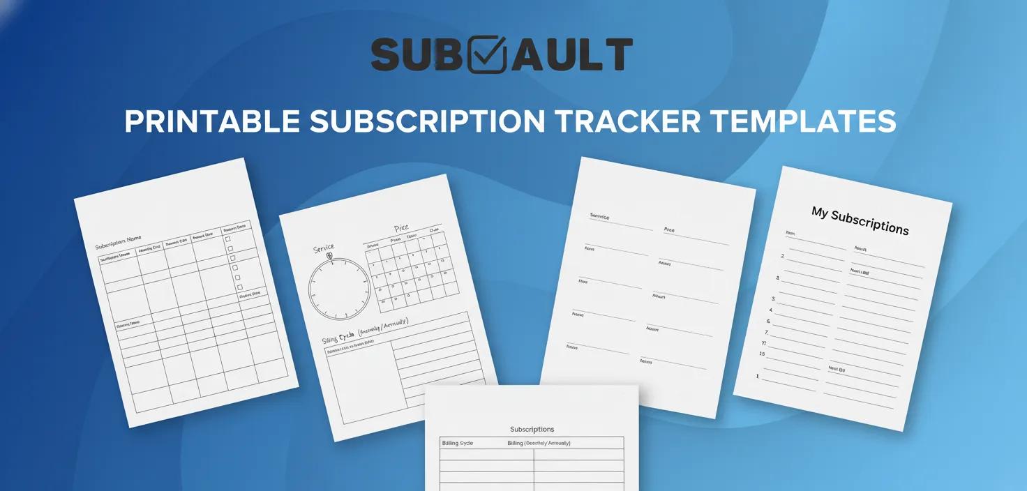Free Printable Subscription Tracker Templates (PDF Download)